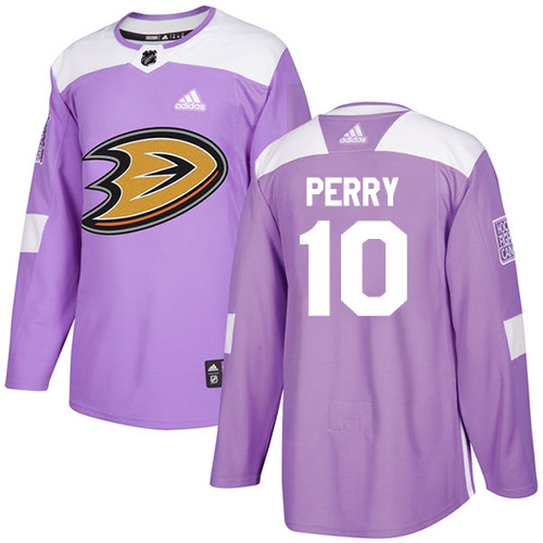 NHL Anaheim Ducks Trikot Corey Perry #10 Violett Fights Cancer Practice